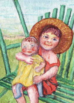 "Baby Doll" by  Beth M. White, Beloit WI - Watercolor